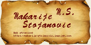 Makarije Stojanović vizit kartica